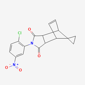 molecular formula C17H13ClN2O4 B5170658 4'-(2-chloro-5-nitrophenyl)-4'-azaspiro[cyclopropane-1,10'-tricyclo[5.2.1.0~2,6~]decane]-8'-ene-3',5'-dione CAS No. 5680-02-4