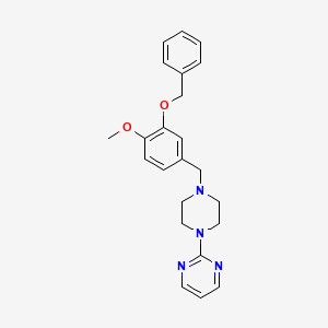 molecular formula C23H26N4O2 B5170665 2-{4-[3-(benzyloxy)-4-methoxybenzyl]-1-piperazinyl}pyrimidine 