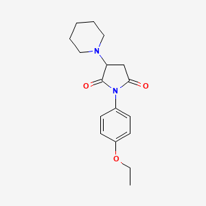 molecular formula C17H22N2O3 B5170678 1-(4-ethoxyphenyl)-3-(1-piperidinyl)-2,5-pyrrolidinedione CAS No. 89143-28-2