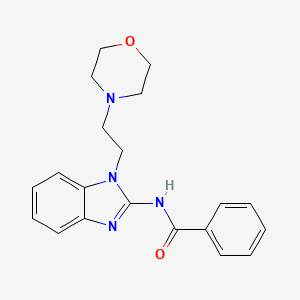 molecular formula C20H22N4O2 B5170692 N-{1-[2-(4-morpholinyl)ethyl]-1H-benzimidazol-2-yl}benzamide 