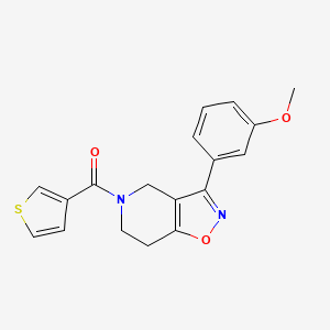 molecular formula C18H16N2O3S B5170699 3-(3-methoxyphenyl)-5-(3-thienylcarbonyl)-4,5,6,7-tetrahydroisoxazolo[4,5-c]pyridine 