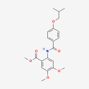 molecular formula C21H25NO6 B5170717 methyl 2-[(4-isobutoxybenzoyl)amino]-4,5-dimethoxybenzoate 