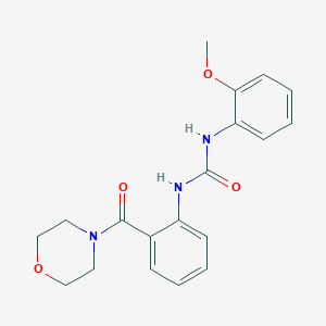 molecular formula C19H21N3O4 B5170725 N-(2-methoxyphenyl)-N'-[2-(4-morpholinylcarbonyl)phenyl]urea 