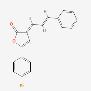 molecular formula C19H13BrO2 B5170733 5-(4-bromophenyl)-3-(3-phenyl-2-propen-1-ylidene)-2(3H)-furanone 