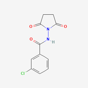 molecular formula C11H9ClN2O3 B5170734 3-chloro-N-(2,5-dioxo-1-pyrrolidinyl)benzamide 
