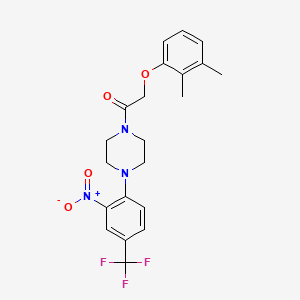 molecular formula C21H22F3N3O4 B5170738 1-[(2,3-dimethylphenoxy)acetyl]-4-[2-nitro-4-(trifluoromethyl)phenyl]piperazine 