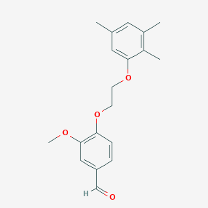 molecular formula C19H22O4 B5170752 3-methoxy-4-[2-(2,3,5-trimethylphenoxy)ethoxy]benzaldehyde 