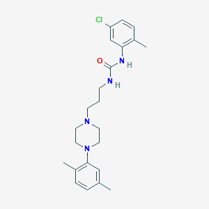 molecular formula C23H31ClN4O B5170758 N-(5-chloro-2-methylphenyl)-N'-{3-[4-(2,5-dimethylphenyl)-1-piperazinyl]propyl}urea 