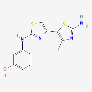 molecular formula C13H12N4OS2 B5170768 3-[(2'-amino-4'-methyl-4,5'-bi-1,3-thiazol-2-yl)amino]phenol CAS No. 5747-94-4