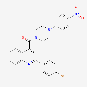 molecular formula C26H21BrN4O3 B5170778 2-(4-bromophenyl)-4-{[4-(4-nitrophenyl)-1-piperazinyl]carbonyl}quinoline 