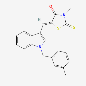 molecular formula C21H18N2OS2 B5170779 3-methyl-5-{[1-(3-methylbenzyl)-1H-indol-3-yl]methylene}-2-thioxo-1,3-thiazolidin-4-one 
