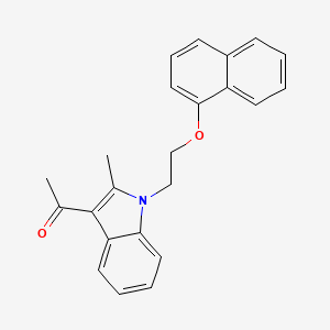 molecular formula C23H21NO2 B5170806 1-{2-methyl-1-[2-(1-naphthyloxy)ethyl]-1H-indol-3-yl}ethanone 