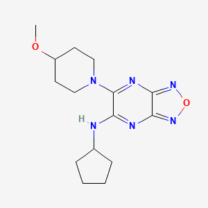 molecular formula C15H22N6O2 B5170818 N-cyclopentyl-6-(4-methoxy-1-piperidinyl)[1,2,5]oxadiazolo[3,4-b]pyrazin-5-amine 