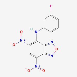 molecular formula C12H6FN5O5 B5170825 N-(3-fluorophenyl)-5,7-dinitro-2,1,3-benzoxadiazol-4-amine 