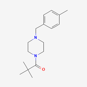 molecular formula C17H26N2O B5170842 1-(2,2-dimethylpropanoyl)-4-(4-methylbenzyl)piperazine 