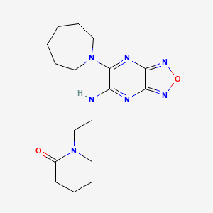 molecular formula C17H25N7O2 B5170849 1-(2-{[6-(1-azepanyl)[1,2,5]oxadiazolo[3,4-b]pyrazin-5-yl]amino}ethyl)-2-piperidinone 