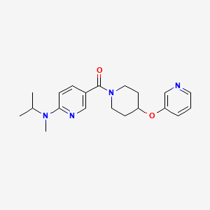 molecular formula C20H26N4O2 B5170875 N-isopropyl-N-methyl-5-{[4-(3-pyridinyloxy)-1-piperidinyl]carbonyl}-2-pyridinamine 