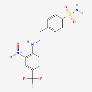 molecular formula C15H14F3N3O4S B5170882 4-(2-{[2-nitro-4-(trifluoromethyl)phenyl]amino}ethyl)benzenesulfonamide 