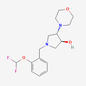 molecular formula C16H22F2N2O3 B5170884 (3S*,4S*)-1-[2-(difluoromethoxy)benzyl]-4-(4-morpholinyl)-3-pyrrolidinol 