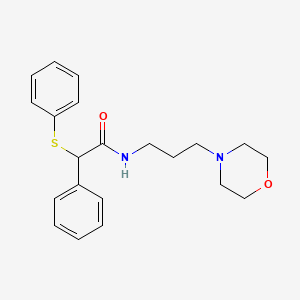 molecular formula C21H26N2O2S B5170914 N-[3-(4-morpholinyl)propyl]-2-phenyl-2-(phenylthio)acetamide 