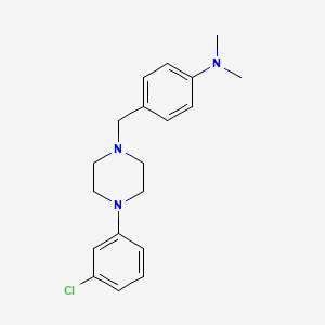 molecular formula C19H24ClN3 B5170920 (4-{[4-(3-chlorophenyl)-1-piperazinyl]methyl}phenyl)dimethylamine 