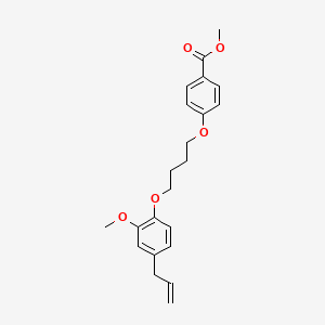 molecular formula C22H26O5 B5170955 methyl 4-[4-(4-allyl-2-methoxyphenoxy)butoxy]benzoate 