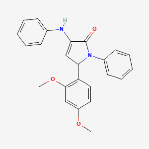 molecular formula C24H22N2O3 B5170998 3-anilino-5-(2,4-dimethoxyphenyl)-1-phenyl-1,5-dihydro-2H-pyrrol-2-one 