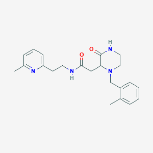 molecular formula C22H28N4O2 B5171006 2-[1-(2-methylbenzyl)-3-oxo-2-piperazinyl]-N-[2-(6-methyl-2-pyridinyl)ethyl]acetamide 