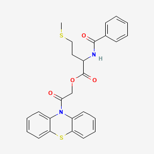 molecular formula C26H24N2O4S2 B5171026 2-oxo-2-(10H-phenothiazin-10-yl)ethyl N-benzoylmethioninate 