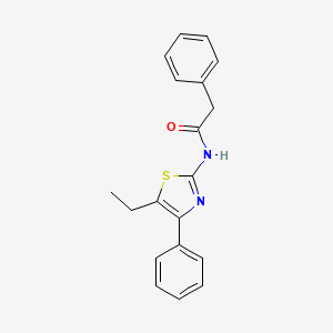 molecular formula C19H18N2OS B5171035 N-(5-ethyl-4-phenyl-1,3-thiazol-2-yl)-2-phenylacetamide 