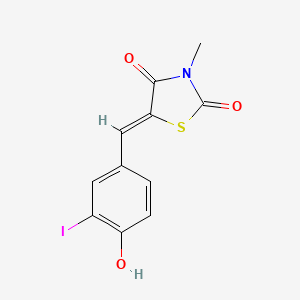 molecular formula C11H8INO3S B5171055 5-(4-hydroxy-3-iodobenzylidene)-3-methyl-1,3-thiazolidine-2,4-dione 