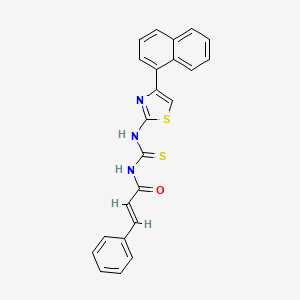 molecular formula C23H17N3OS2 B5171060 N-({[4-(1-naphthyl)-1,3-thiazol-2-yl]amino}carbonothioyl)-3-phenylacrylamide 