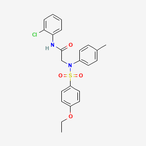 molecular formula C23H23ClN2O4S B5171064 N~1~-(2-chlorophenyl)-N~2~-[(4-ethoxyphenyl)sulfonyl]-N~2~-(4-methylphenyl)glycinamide 