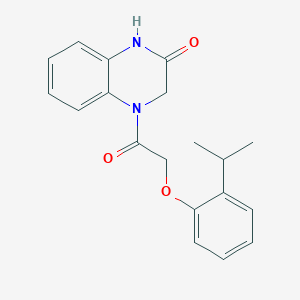 molecular formula C19H20N2O3 B5171067 4-[(2-isopropylphenoxy)acetyl]-3,4-dihydro-2(1H)-quinoxalinone 