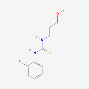 molecular formula C11H15FN2OS B5171087 N-(2-fluorophenyl)-N'-(3-methoxypropyl)thiourea 