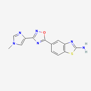 molecular formula C13H10N6OS B5171112 5-[3-(1-methyl-1H-imidazol-4-yl)-1,2,4-oxadiazol-5-yl]-1,3-benzothiazol-2-amine 