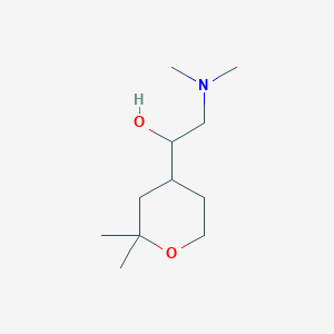 molecular formula C11H23NO2 B5171122 2-(dimethylamino)-1-(2,2-dimethyltetrahydro-2H-pyran-4-yl)ethanol 