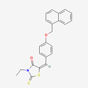molecular formula C23H19NO2S2 B5171144 3-ethyl-5-[4-(1-naphthylmethoxy)benzylidene]-2-thioxo-1,3-thiazolidin-4-one 