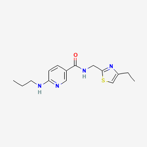 molecular formula C15H20N4OS B5171151 N-[(4-ethyl-1,3-thiazol-2-yl)methyl]-6-(propylamino)nicotinamide 