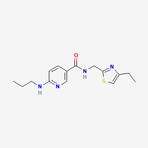 N-[(4-ethyl-1,3-thiazol-2-yl)methyl]-6-(propylamino)nicotinamide