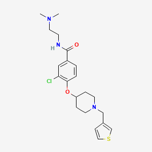 molecular formula C21H28ClN3O2S B5171167 3-chloro-N-[2-(dimethylamino)ethyl]-4-{[1-(3-thienylmethyl)-4-piperidinyl]oxy}benzamide 