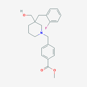 molecular formula C22H26FNO3 B5171182 methyl 4-{[3-(2-fluorobenzyl)-3-(hydroxymethyl)-1-piperidinyl]methyl}benzoate 
