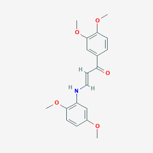 molecular formula C19H21NO5 B5171204 1-(3,4-dimethoxyphenyl)-3-[(2,5-dimethoxyphenyl)amino]-2-propen-1-one 