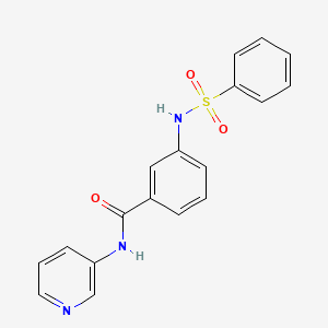 molecular formula C18H15N3O3S B5171210 3-[(phenylsulfonyl)amino]-N-3-pyridinylbenzamide 