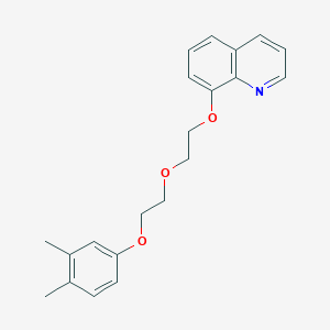 molecular formula C21H23NO3 B5171270 8-{2-[2-(3,4-dimethylphenoxy)ethoxy]ethoxy}quinoline 