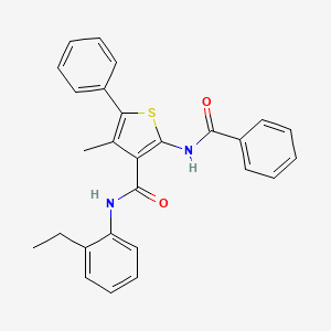 molecular formula C27H24N2O2S B5171279 2-(benzoylamino)-N-(2-ethylphenyl)-4-methyl-5-phenyl-3-thiophenecarboxamide 