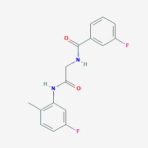 molecular formula C16H14F2N2O2 B5171288 3-fluoro-N-{2-[(5-fluoro-2-methylphenyl)amino]-2-oxoethyl}benzamide 