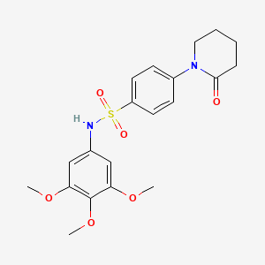 molecular formula C20H24N2O6S B5171307 4-(2-oxo-1-piperidinyl)-N-(3,4,5-trimethoxyphenyl)benzenesulfonamide 