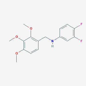 molecular formula C16H17F2NO3 B5171331 (3,4-difluorophenyl)(2,3,4-trimethoxybenzyl)amine 
