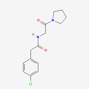 molecular formula C14H17ClN2O2 B5171339 2-(4-chlorophenyl)-N-[2-oxo-2-(1-pyrrolidinyl)ethyl]acetamide 